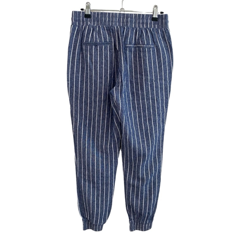 Revamped - Blue Stripe Linen Blend Pant - Size M - Picture 7 of 11